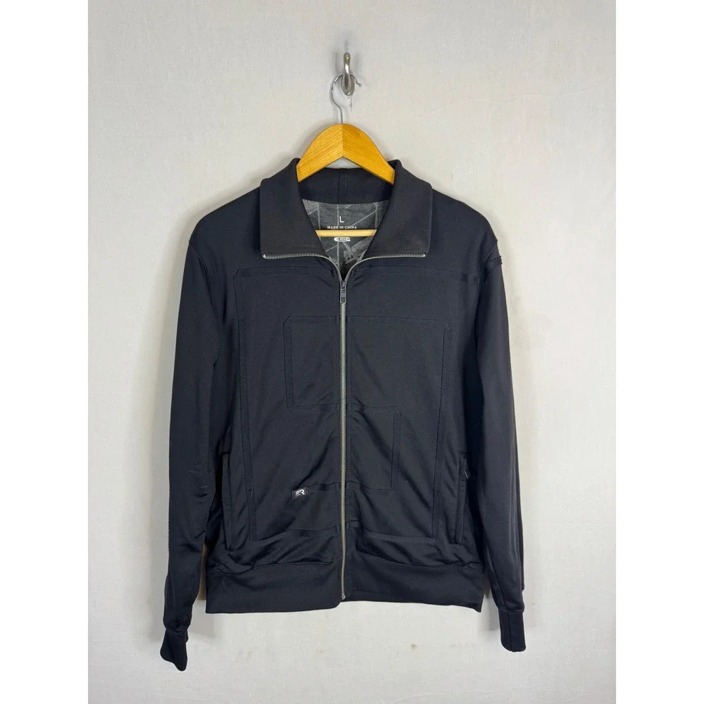 G-Star Raw Mens Full Zip Track Jacket Black Size L RN104506 Graphic Lining